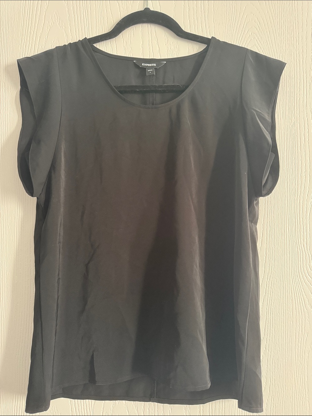 Express Black Cap Sleeve Blouse